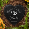 Custom Name Dog & Cat Memorial Grave Marker Heart Shaped Stone HO82 902432