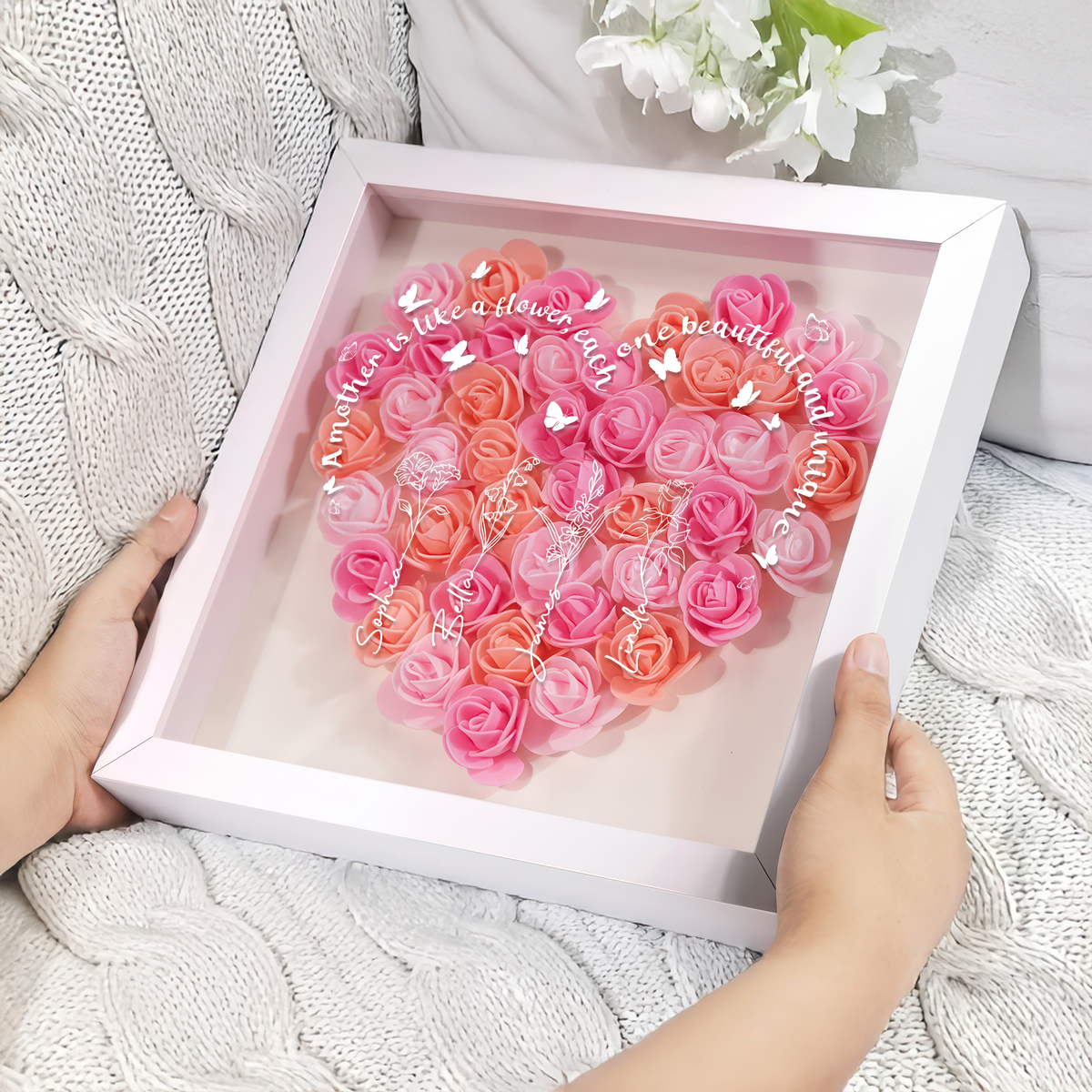 A Mother Is Like A Flower - Flower Shadow Box For Mother's Day TH10 892555