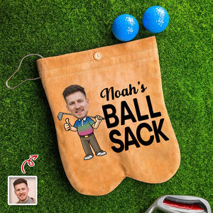 Custom Funny Face Golf Ball Bag Sack Golf Accessories - Gift for Golfers LM32 897653
