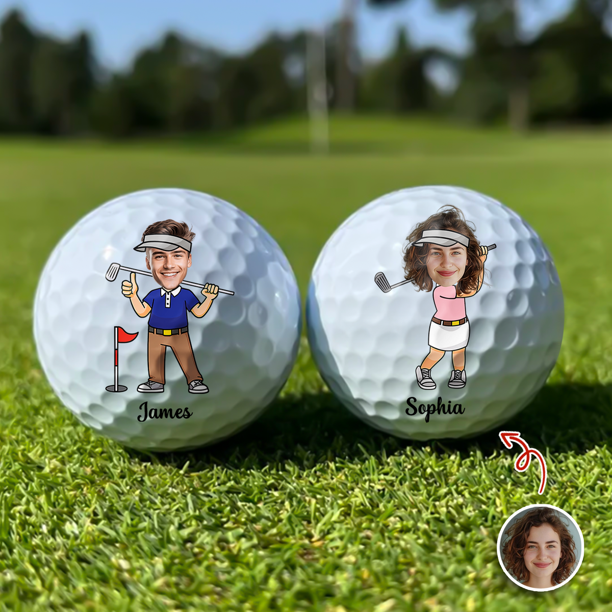 Custom Funny Face Golf Ball Perfect Gift for Golf Lovers HA75 898556