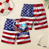Custom Name God Bless America 1776 - 2026 Anniversary Patriotic Eagle Beach Short HO82 902166