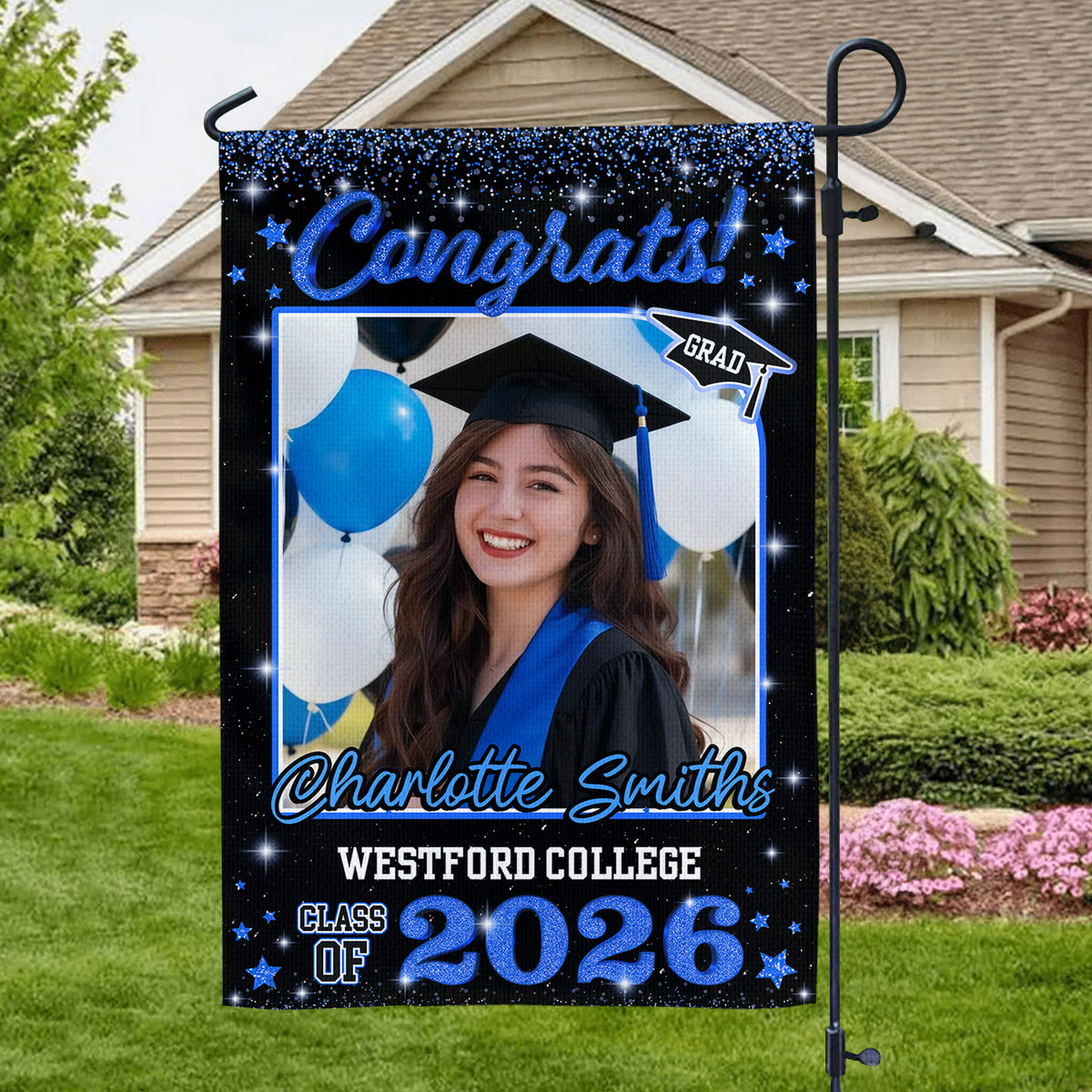 Custom Photo Class of 2026 Garden Flag Congrat Grad Gift, Graduation Decorations CH07 910756