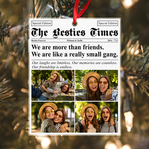 Custom Photo Friendship Newspaper Best Friend Christmas Acrylic Ornament HO82 893318