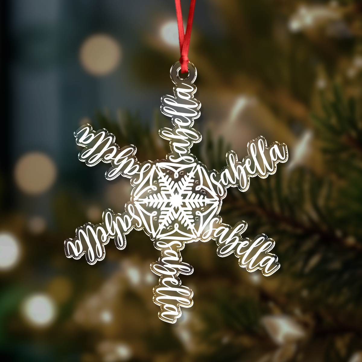 Custom Name Snowflake Acrylic Ornament Christmas Gift For Family CH07 899040