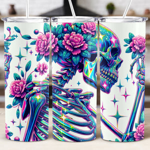 Skeleton With Rose Skinny Tumbler HO82 894956