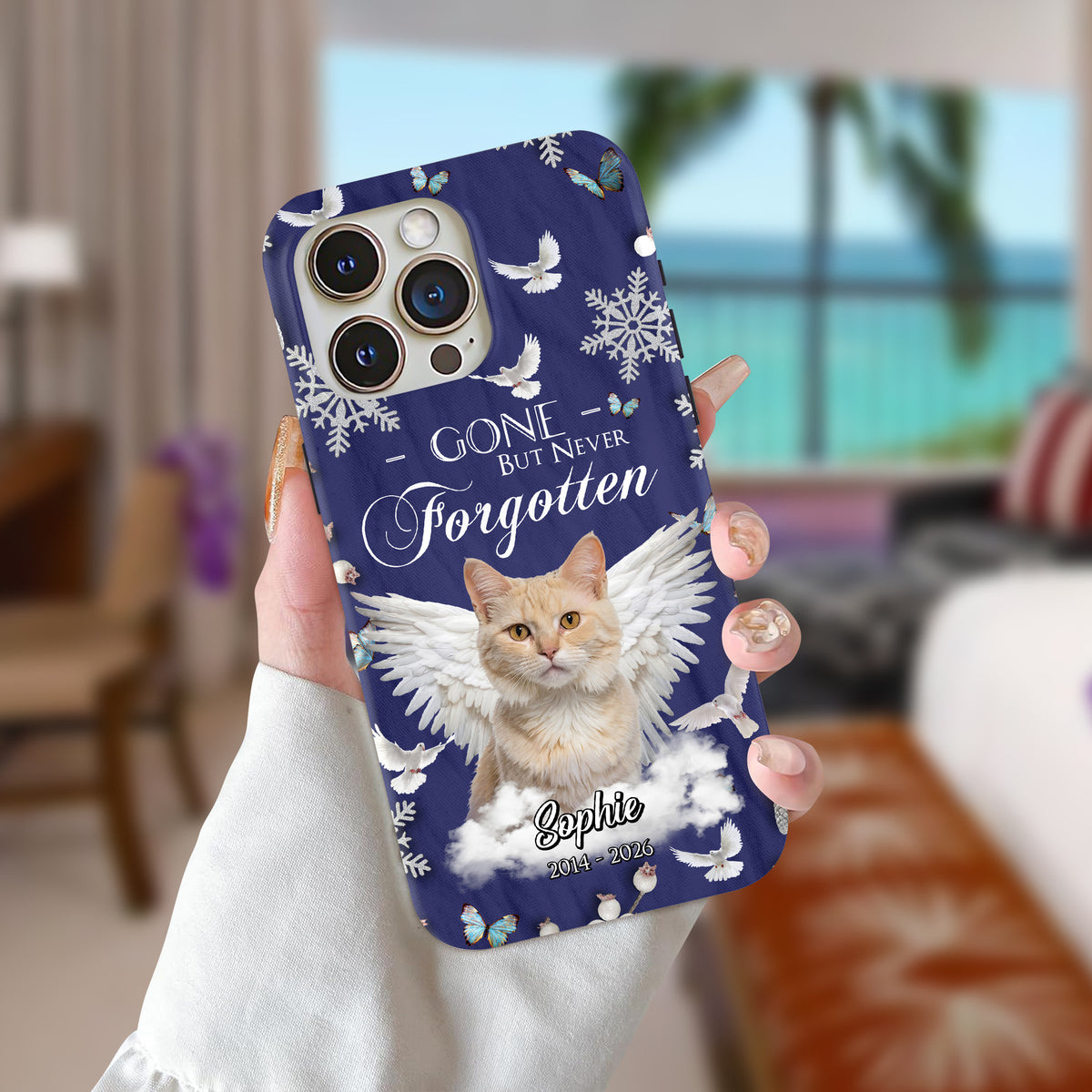 Custom Photo Dog Cat Gone But Never Forgotten Memorial Phone Case HA75 920550