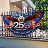 Personalized USA 250th Anniversary Patriotic Independence Non-Pleated Fan Flag CH07 911100
