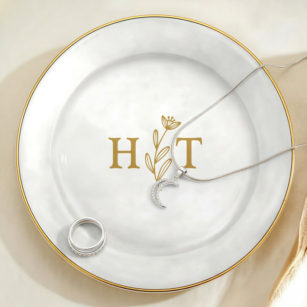 Custom Couple Initial Jewelry Dish Wedding Gift for Bride & Groom, Anniversary Keepsake Gift LM32 669899