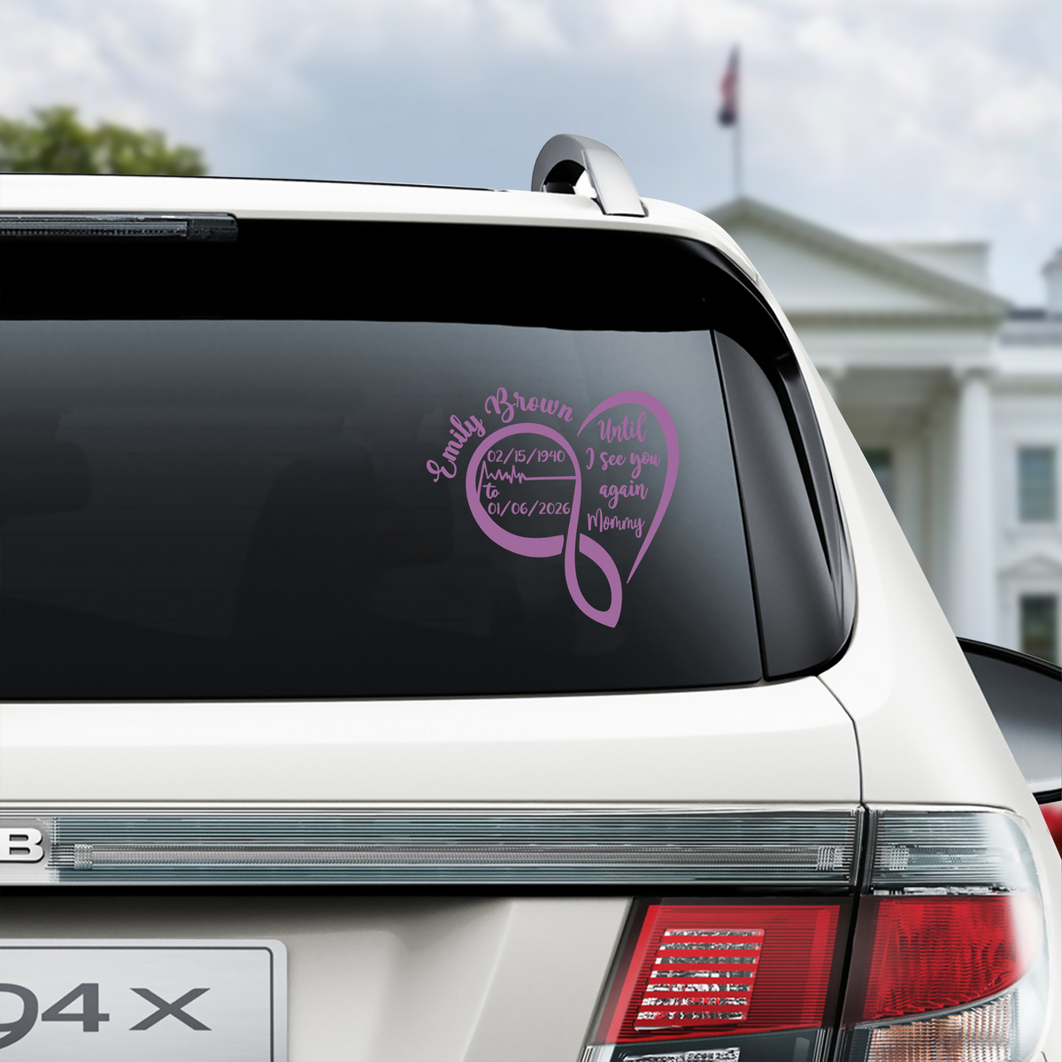 Until I See You Again Personalized Memorial Car Window Decal Sticker HA75 920004
