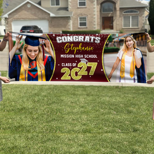 Custom Photo Class of 2025 Personalized Banner Graduation Day Gift CH07 895316