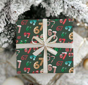 Gen A Six Seven - 67 Meme Christmas Gift Wrapping Paper LM32 897205