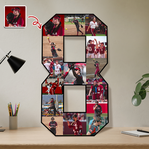 The Photo Collage And Wood Frame For Seniors And Birthdays For Softball Lover TH10 896515
