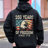 250 Years Of Freedom Since 1776 USA Bald Eagle America Flag Back Side Dark Shirt HA75 897368