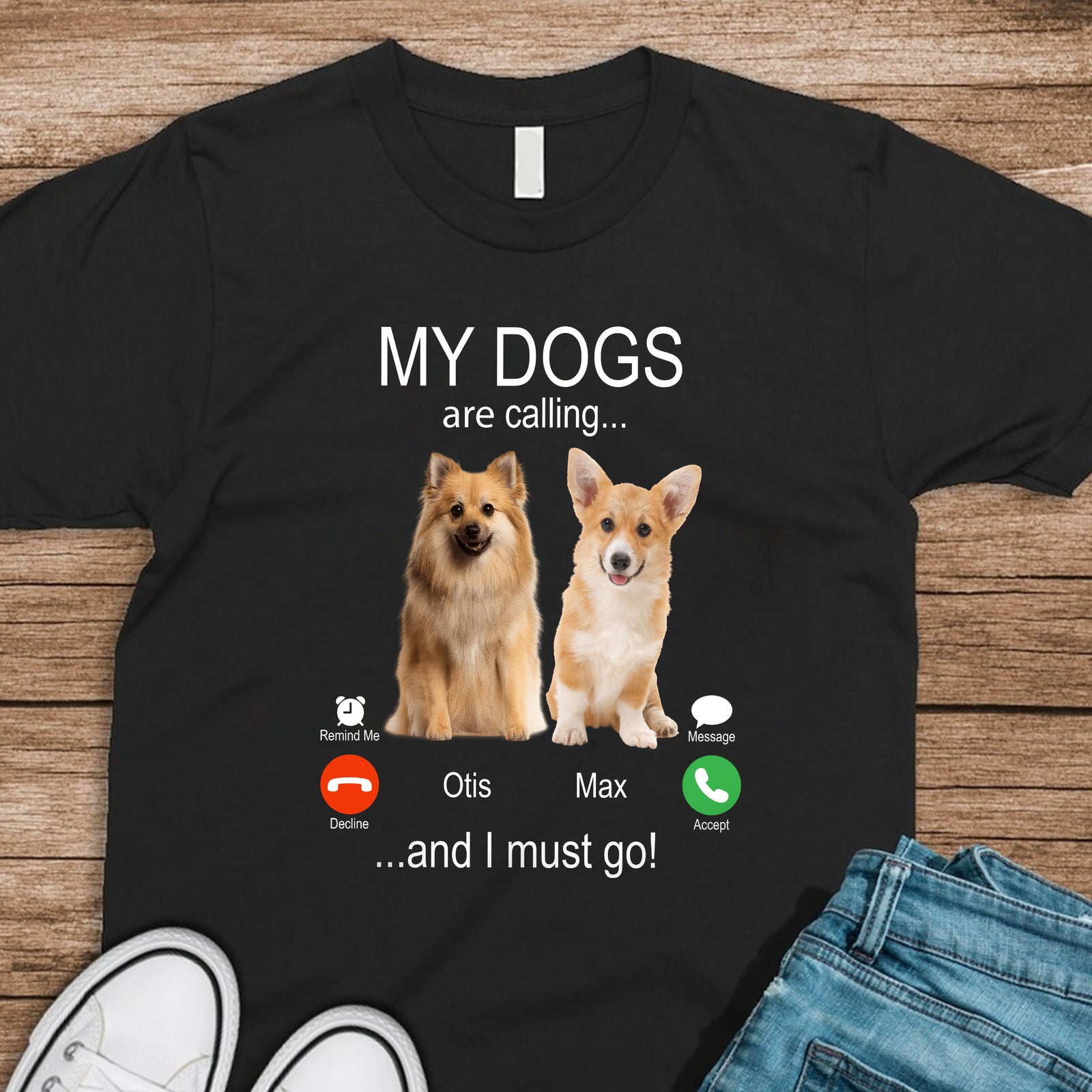 Custom Photo My Dog Is Calling Dark Shirt For Dog Lovers LM32 895115