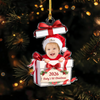 Custom Photo Baby’s First Christmas Acrylic Ornament, Personalized Newborn Keepsake HA75 919092