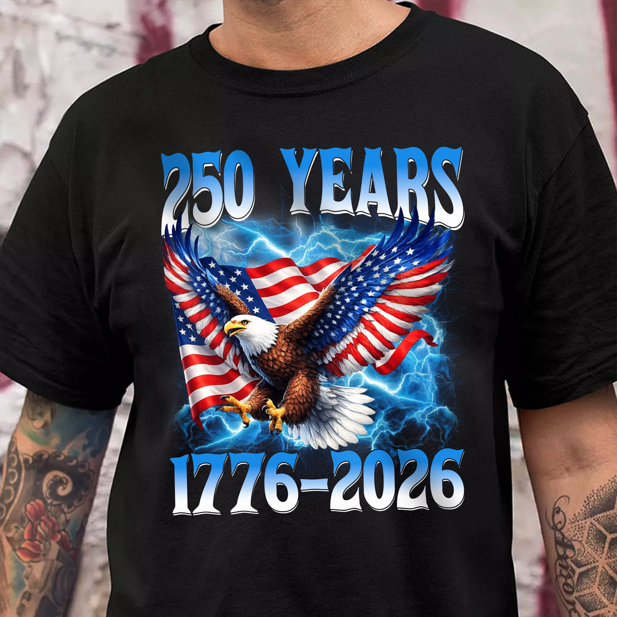 Personalized American Eagle Flag 250th America Anniversary - USA Independence Dark Shirt LM32 899081