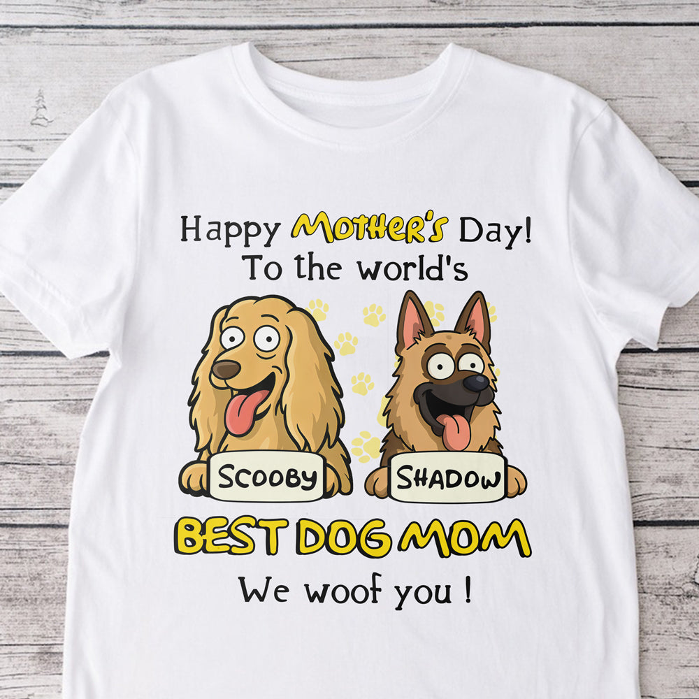 Woof Best Dog Mom Personalized Shirt Mother's Day Gifts HA75 892152