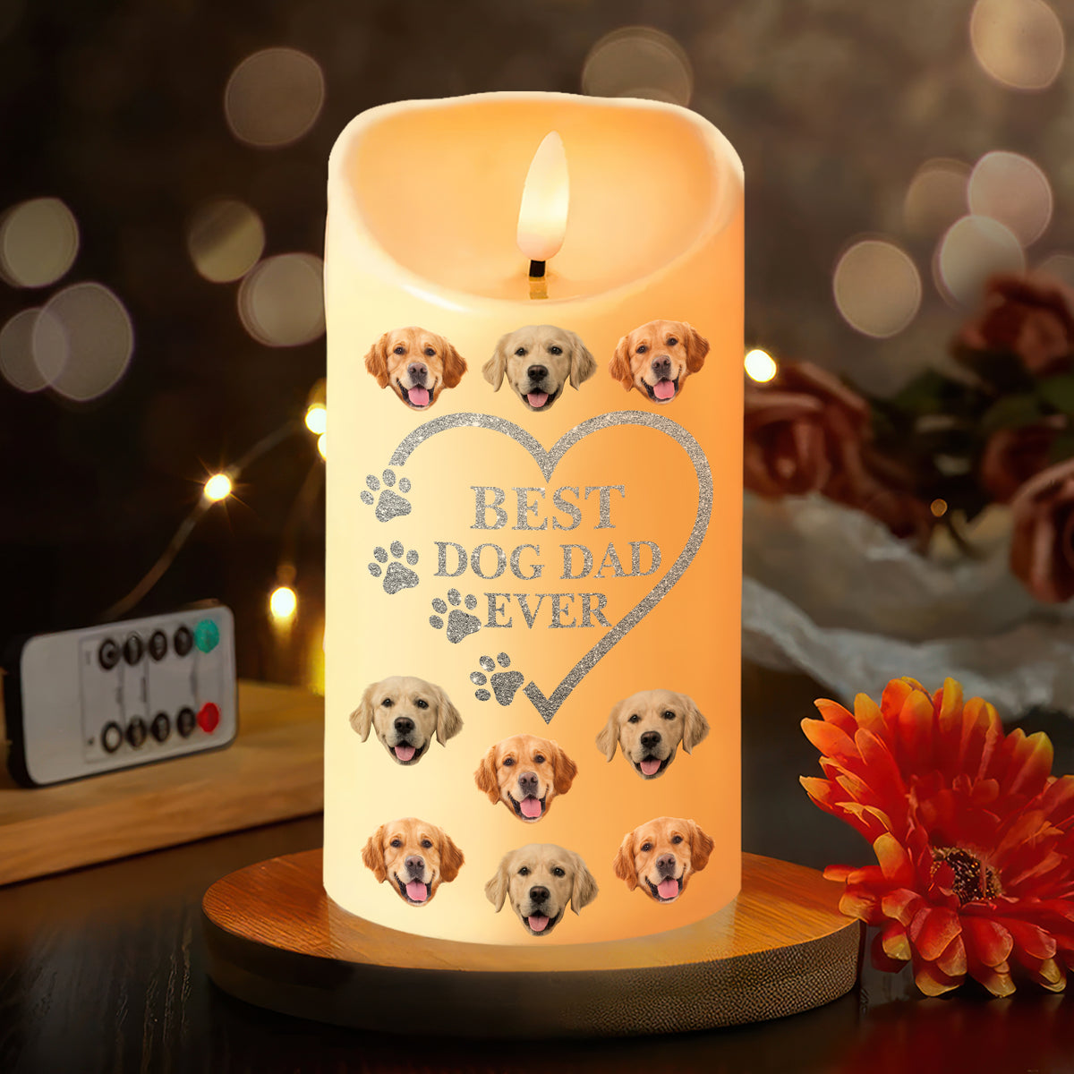 Custom Photo Best Pet Mom Ever Led Candle For Pet Lover TH10 892627