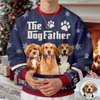 Custom Photo The Dogfather - Personalized Christmas Ugly Sweater CH07 896678