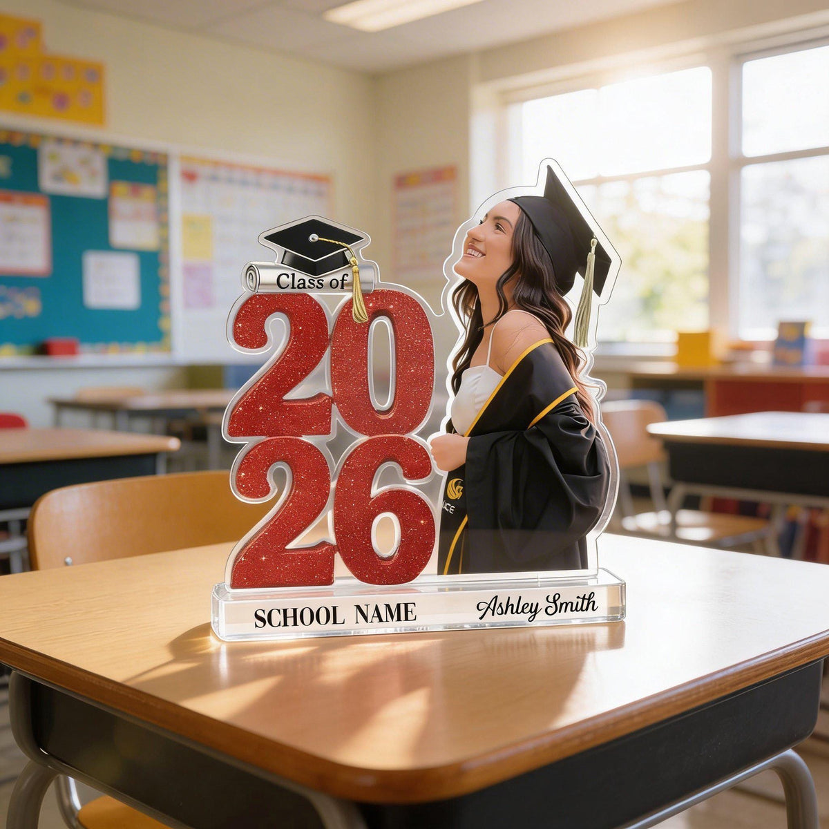Custom Photo Graduation Acrylic Block Plaque Class of 2026 Keepsake Gift CH07 910850