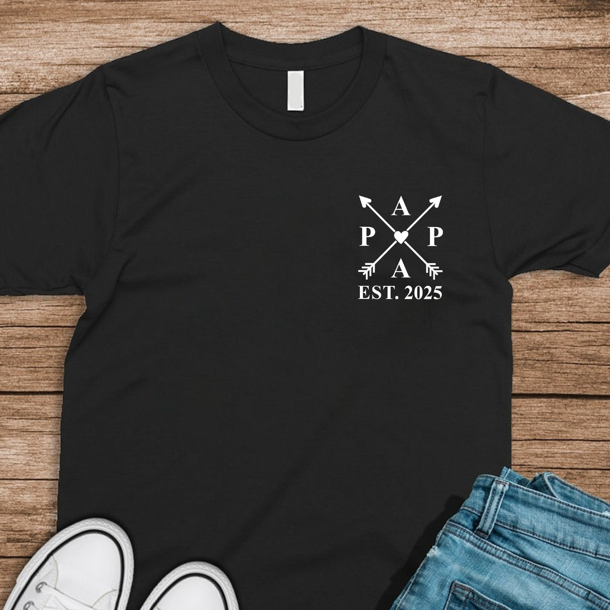 Custom Name Papa Dark Shirt - Personalized Kids Names Gift for Dad, Father’s Day Gift LM32 899647