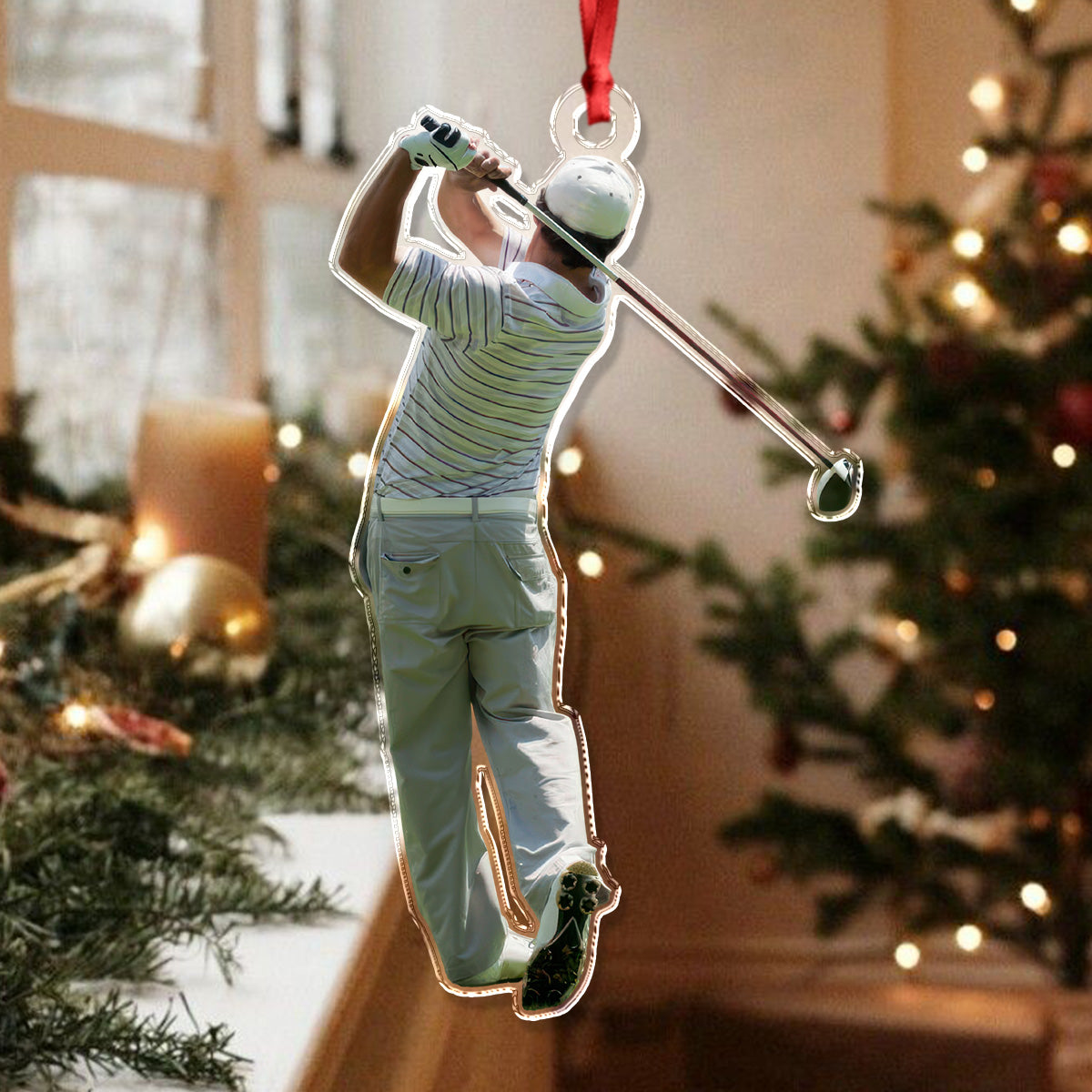 Custom Photo Golf Player Acrylic Ornament Christmas Gift For Golf Lovers HA75 897658