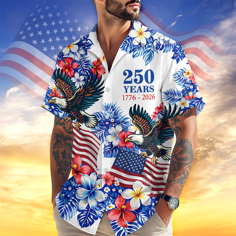 Men's American 250Th Anniversary Hawaii Shirt HA75 920890