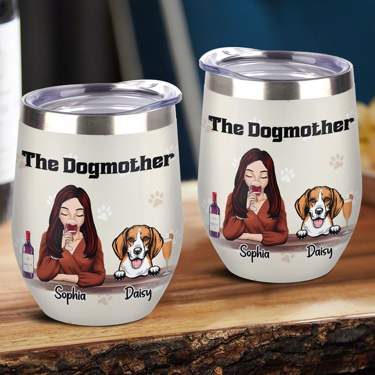The Dogmother For Dog Lover Wine Tumbler TH10 892809