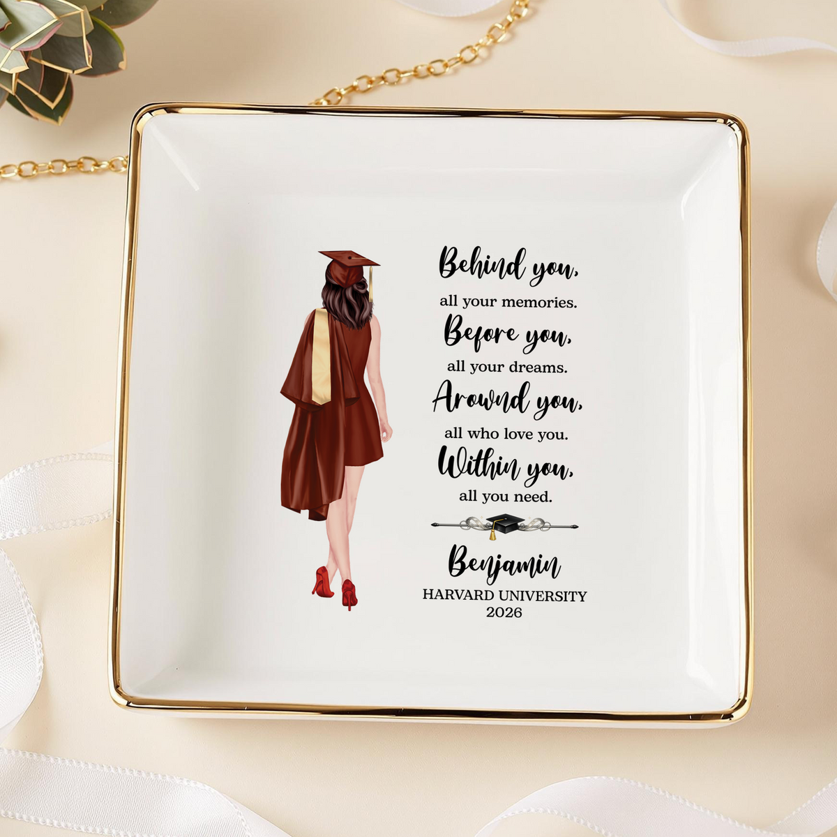 Personalized Graduation Jewelry Dish Class of 2026 Gift for Her HO82 901650