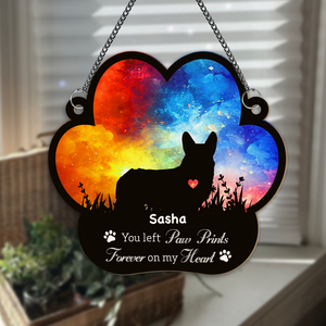 Forever In My Heart Dog Memorial Suncatcher Ornament Personalized Gift TH10 891553