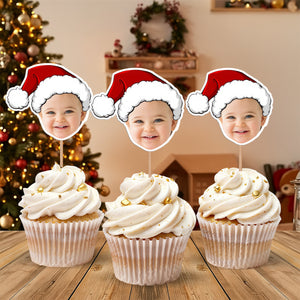 Custom Photo Cute Cupcake Topper Christmas Gift For Family TH10 894749