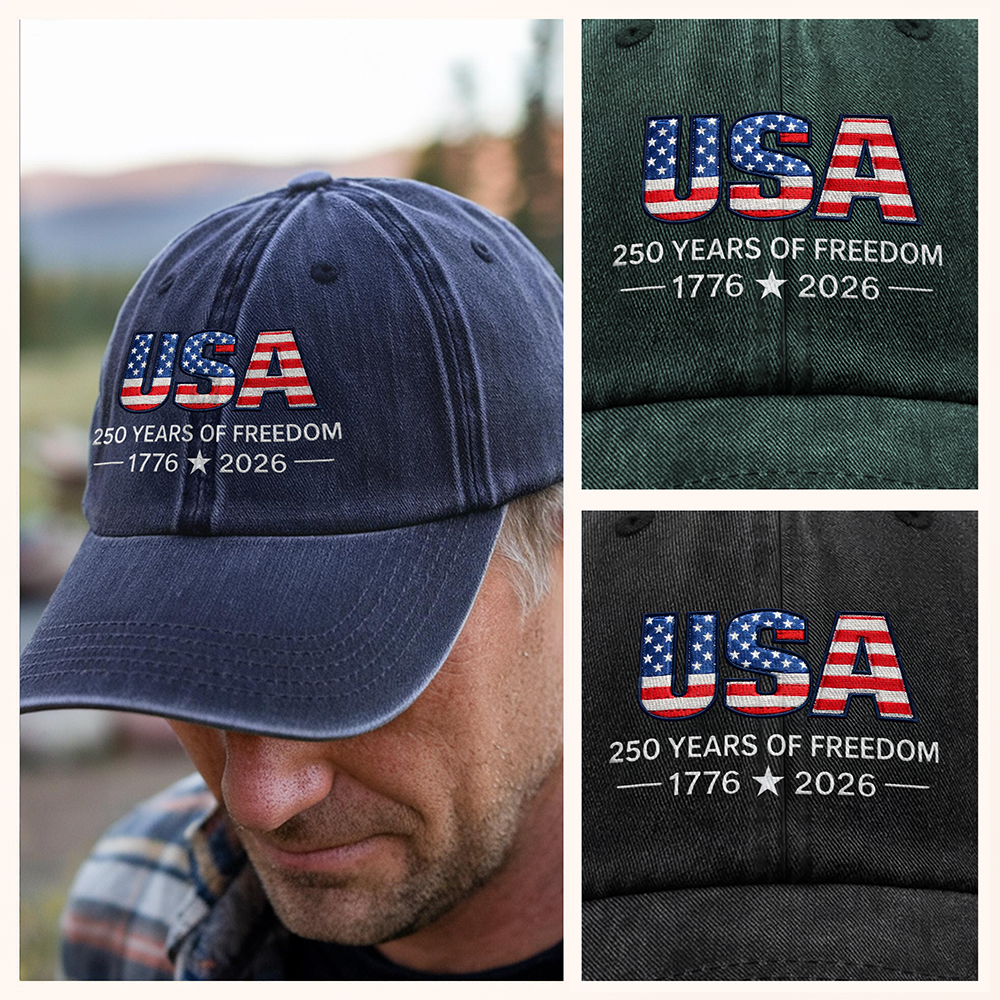 USA 250 Years Of Freedom 1776 - 2026 Embroidered Baseball Cap TH10 169497