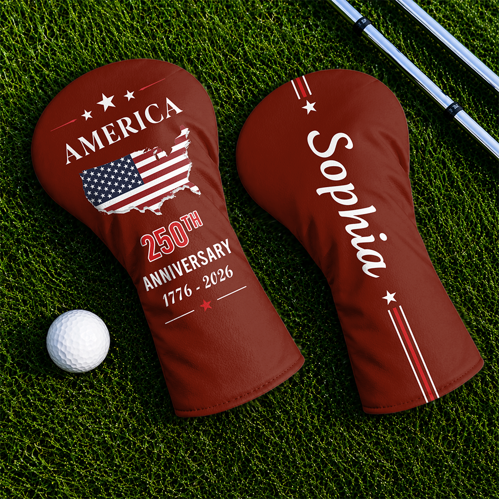 Custom Name America 250th Anniversary 1776–2026 Golf Head Cover LM32 668945