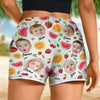 Custom Cute Kid Face Watercolor Tropical Summery Women's Beach Short CH07 895830
