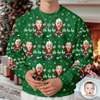 Custom Ho Ho Ho Family Photo Personalized Ugly Sweater Funny Christmas Gift CH07 899674