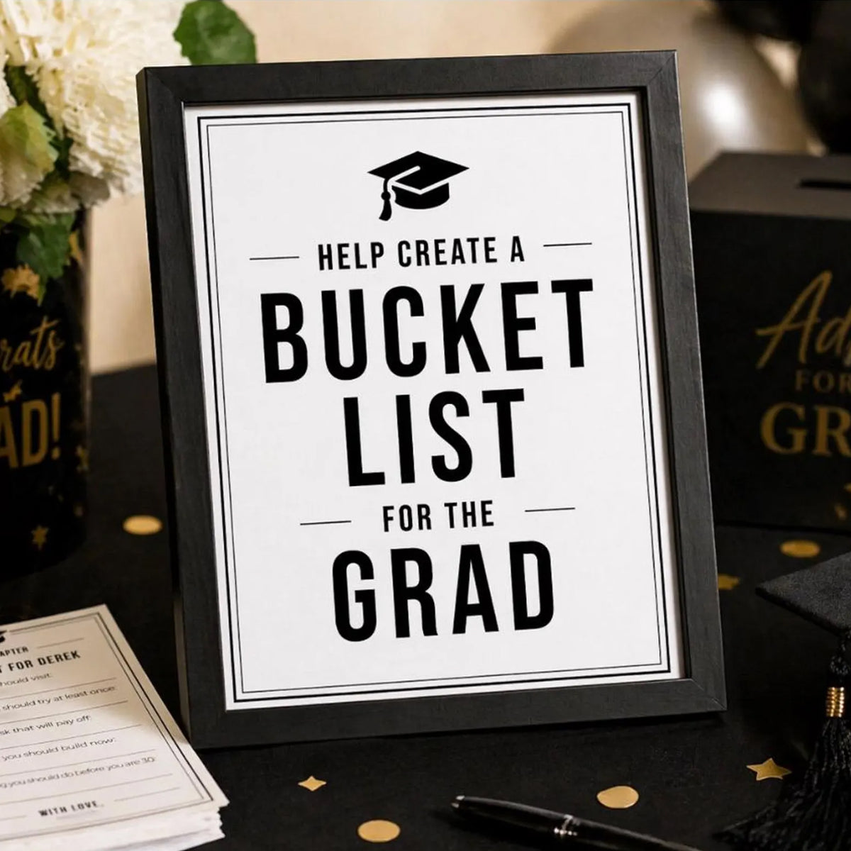Personalized Next Chapter Wishes - Advice Cards for Graduation Party - Graduation gift HO82 902226