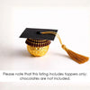Graduation Gold Wrapped Candy Graduation Favors Mini Graduation Hat Candy Toppers, Grad Party Favors Unique Grad Candy HO82 902262