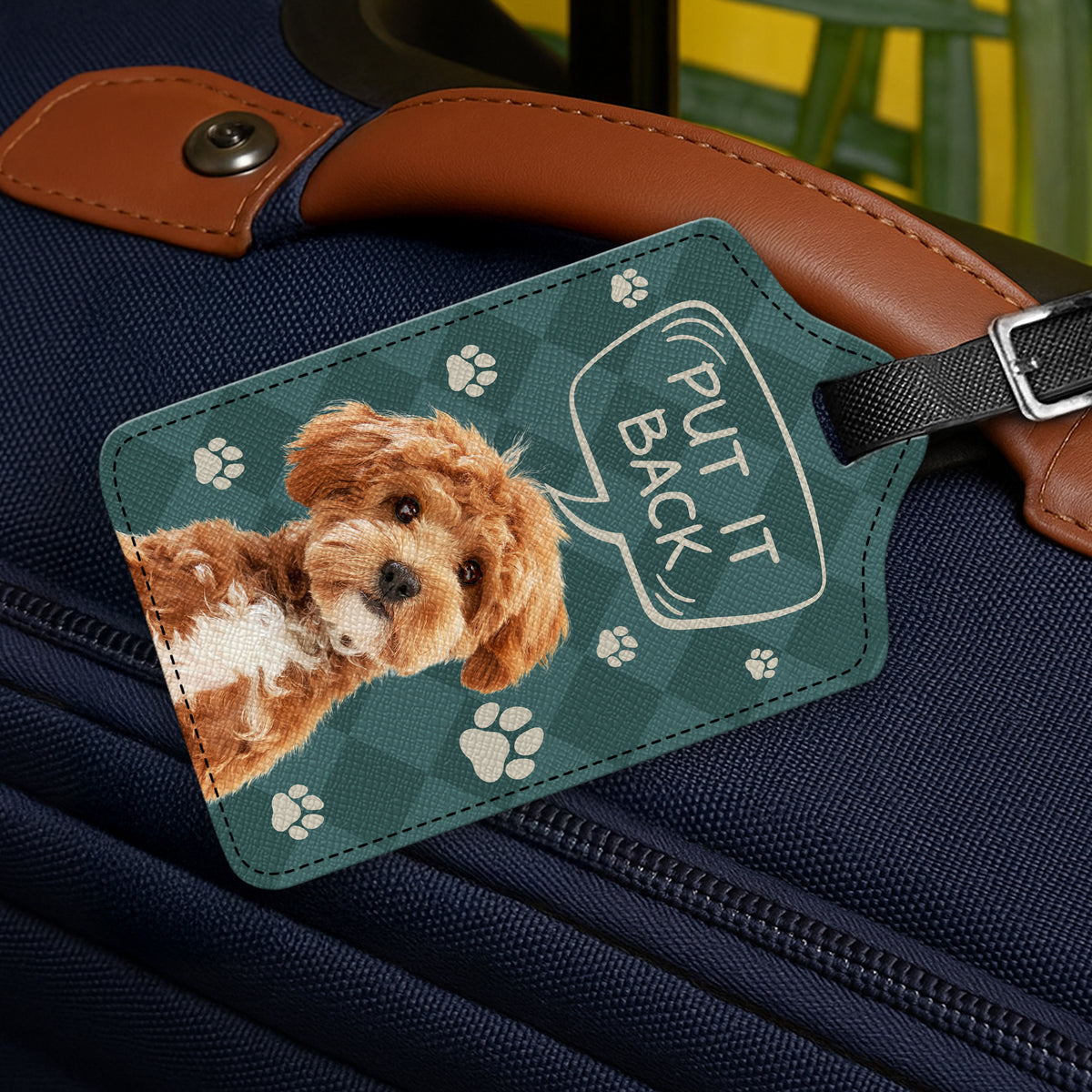 Custom Photo Put It Back Dog Cat Luggage Tag Vacation Gift HA75 892668