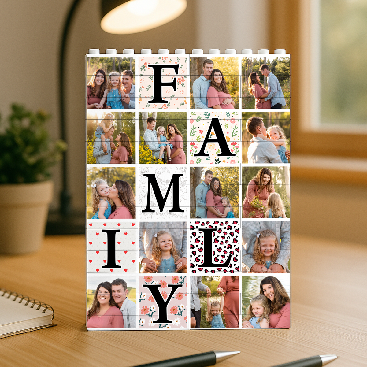 Custom Photo Family Photos Collage Building Brick Blocks Mother's Day Gift HA75 920642
