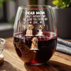 Custom Dog Photo We Woof You Everyday Wine Glass Gift For Mom TH10 169505