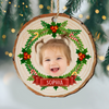 Customize Kid Face Wood Slice Ornament For Christmas HO82 903956