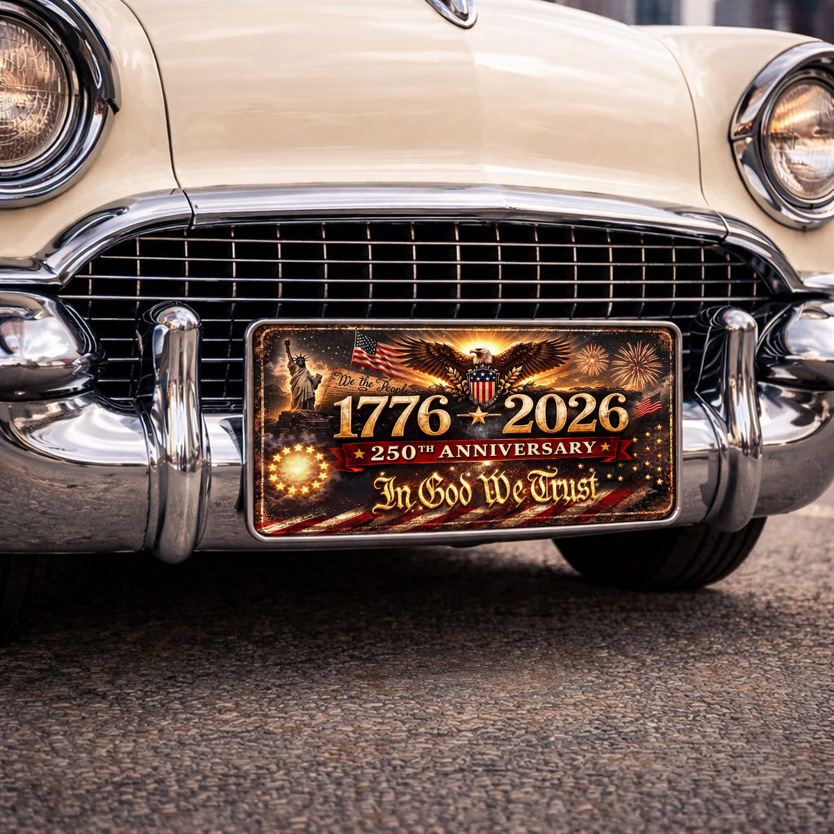 Personalized 250th Anniversary USA 1776-2026 License Plate HO82 902038