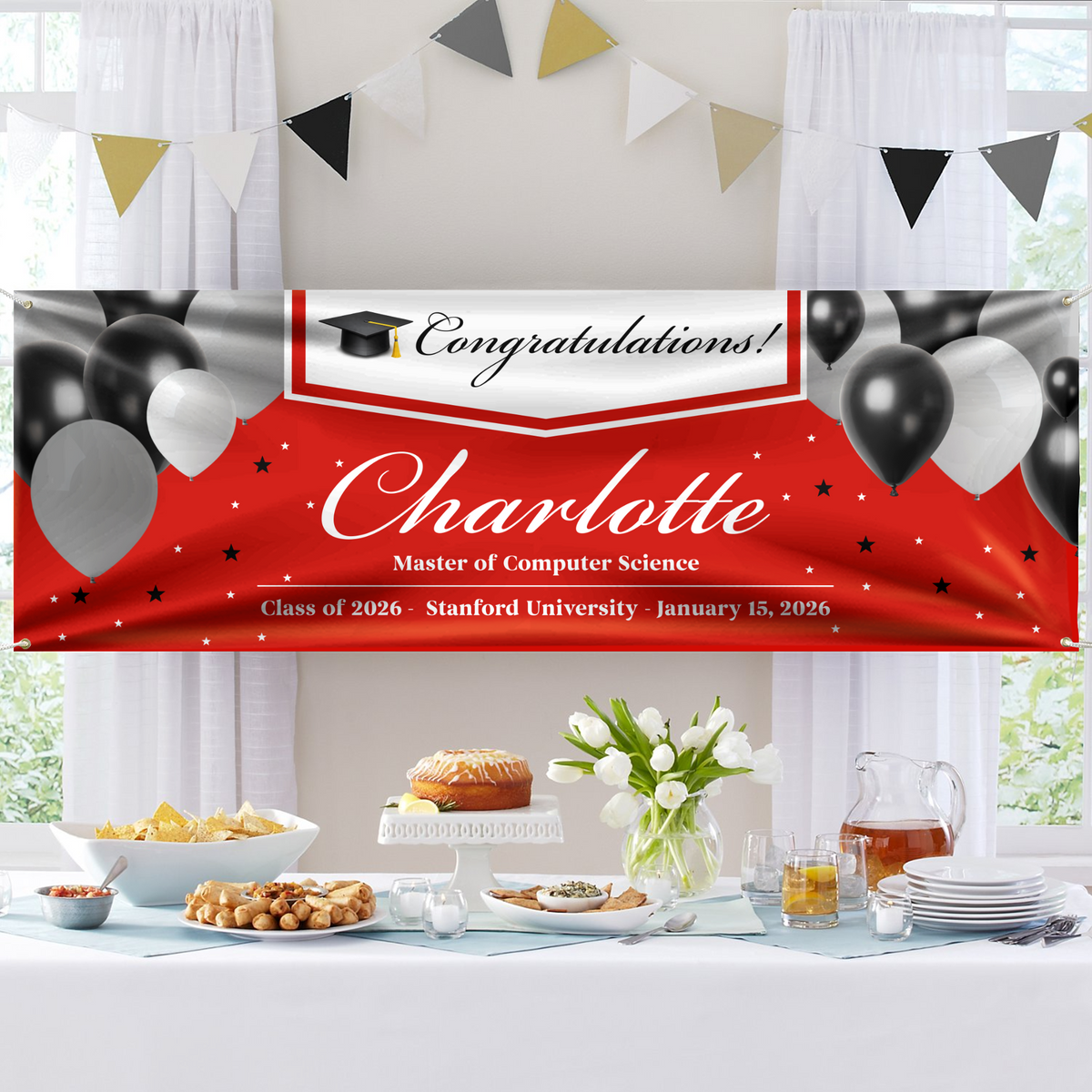 Custom Name Congratulations Banner 2026 - Graduation Decor Gift TH10 898651