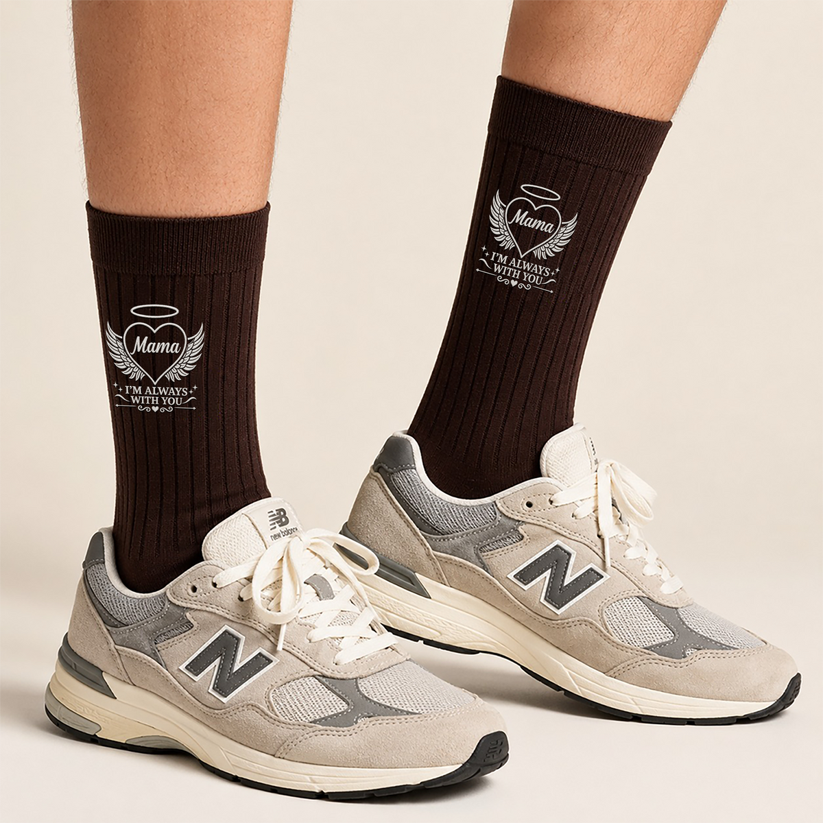 Personalized I’m Always With You Embroidered Socks, Custom Memorial Gift, Comfort Keepsake For Loved Ones TH10 170985