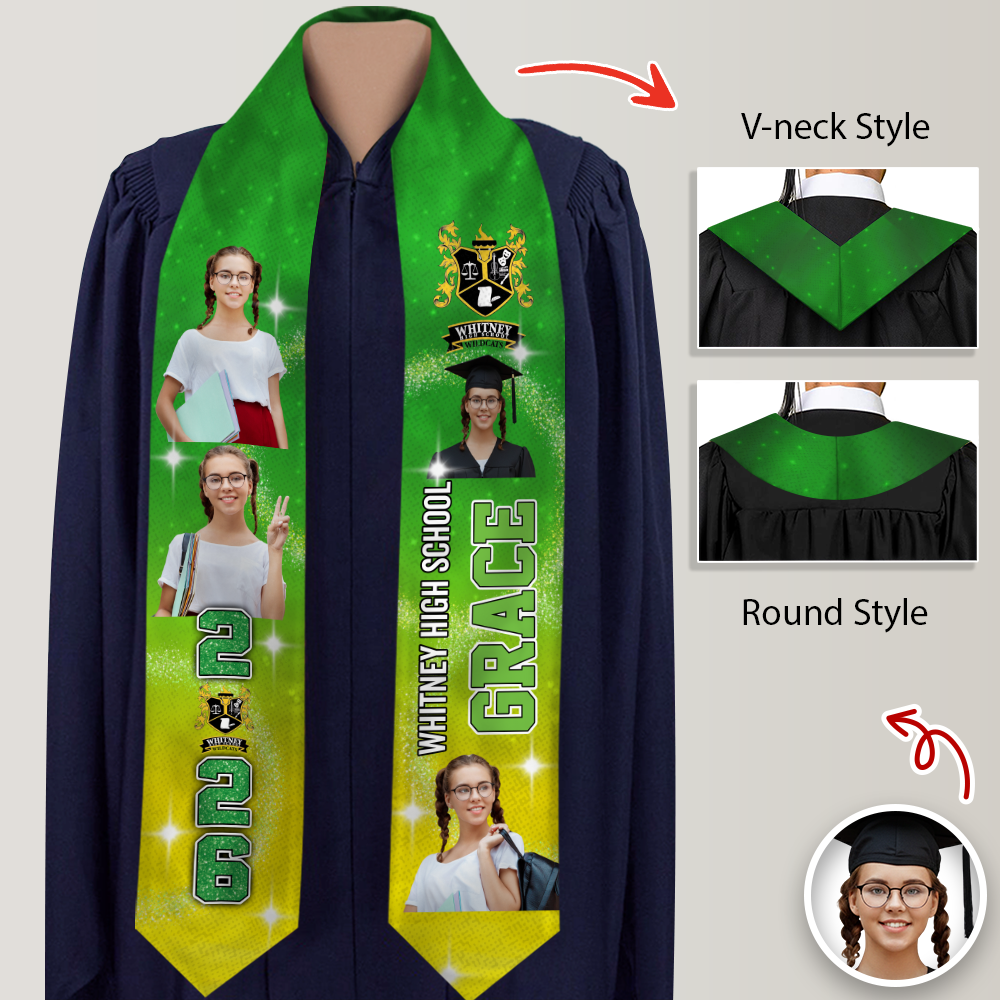 Class of 2026 Custom Photo Graduation Stoles Senior Gift CH07 910870