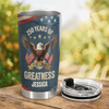 Personalized 250th Anniversary USA Patriotic Faux Pattern Fat Tumbler HO82 901302
