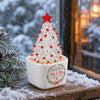 Personalized Initial Name Family Mini Ceramic Pot with Glass Christmas Tree HO82 903518