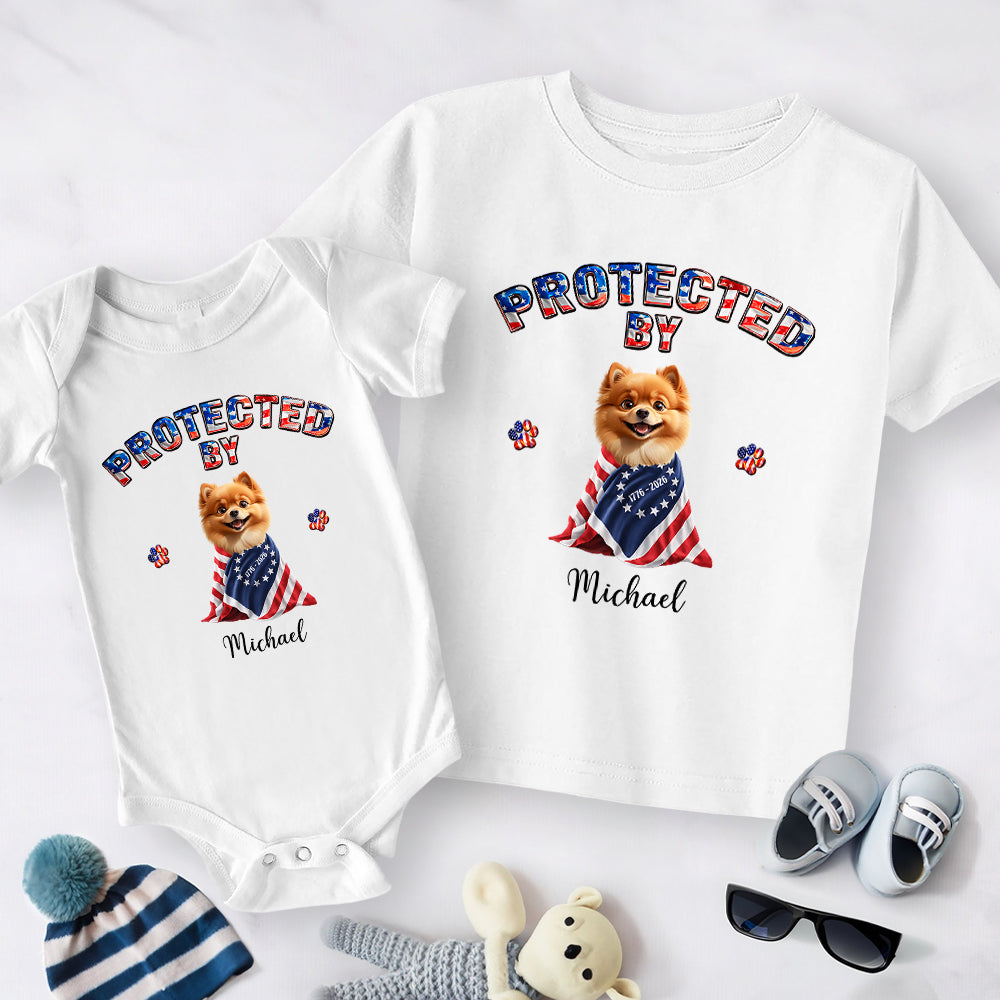 Custom 3D American Dog Protect By Buddy - American Design Baby Onesie LM32 899119