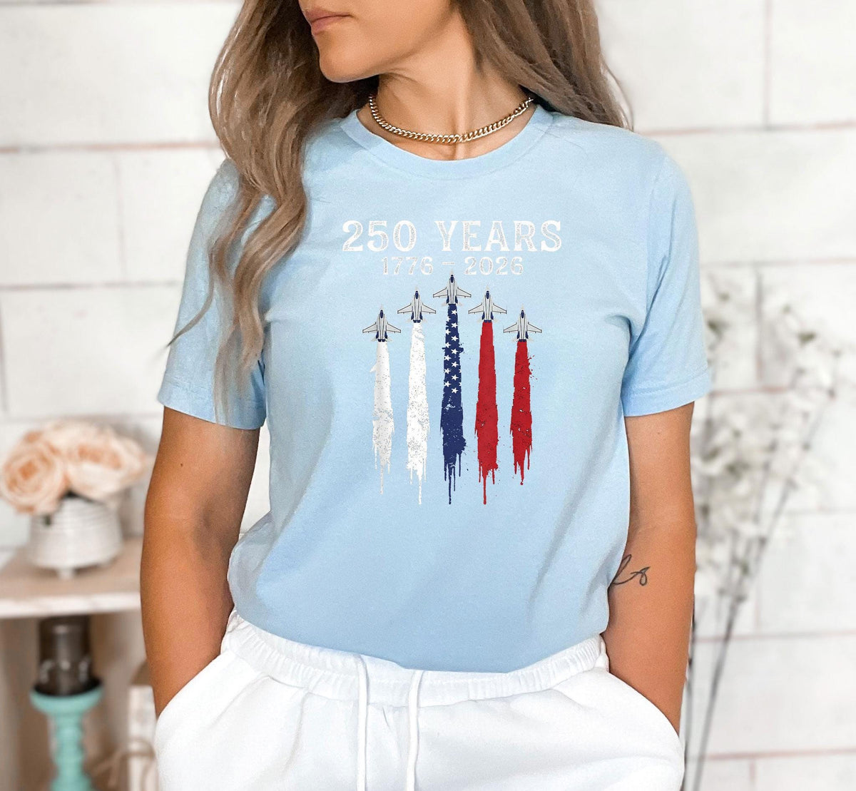 USA 250 Years Patriotic Jet Fighter Shirt, Independence Day Tee LM32 669047