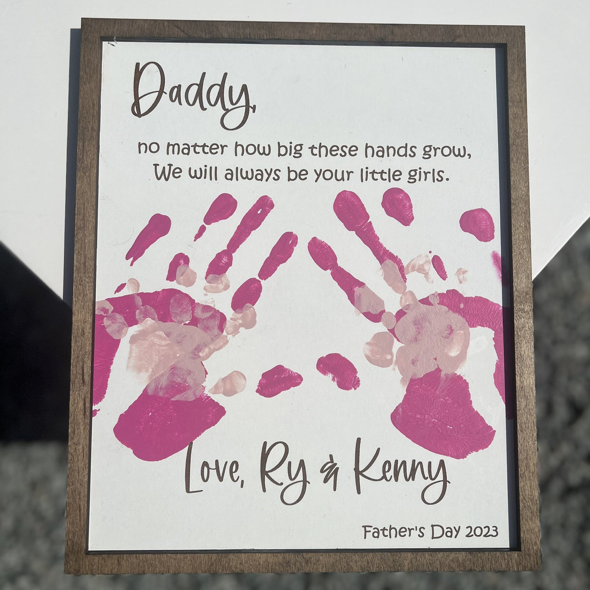 Custom DIY Wooden Always Be Daddy's Buddy - Father's Day Handprint Sign Gift LM32 668997
